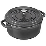 Staub La Cocotte 24cm rund Graphit-grau,Gusseisen von Staub