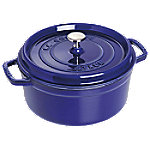 Staub La Cocotte 26cm rund dunkelblau, Gusseisen von Staub