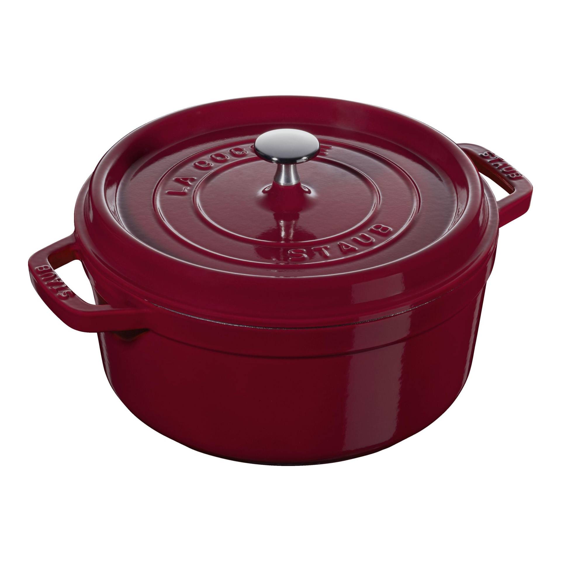 Staub La Cocotte 28 cm, rund, Bordeaux, Gusseisen von Staub