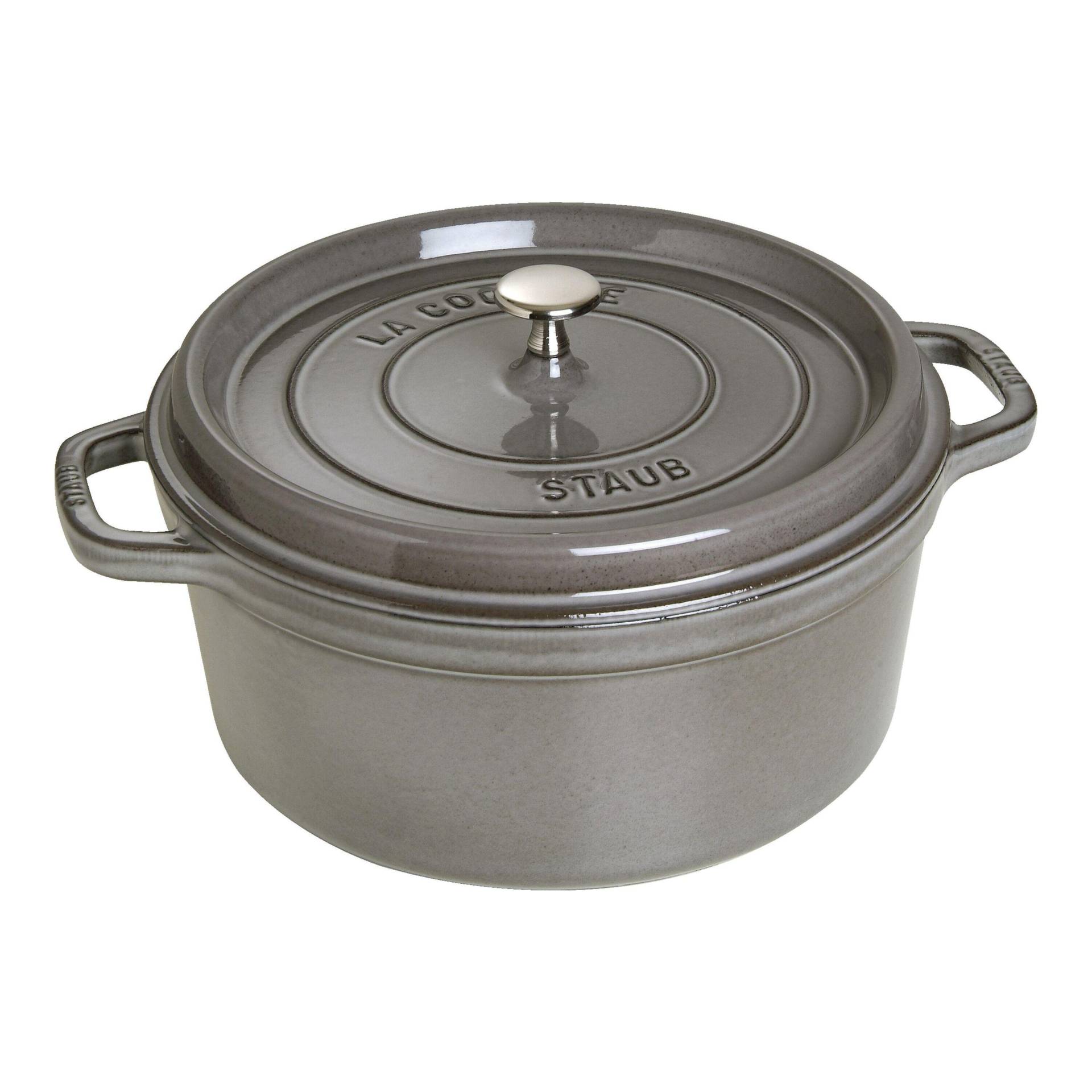 Staub La Cocotte 28 cm, rund, Graphit-Grau, Gusseisen von Staub