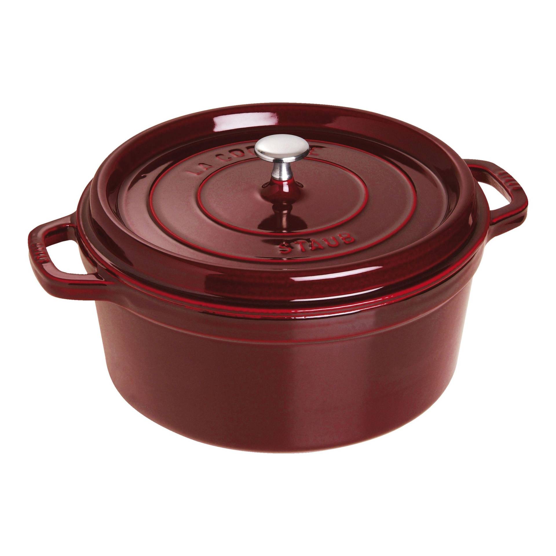 Staub La Cocotte 28 cm, rund, Grenadine-Rot, Gusseisen von Staub