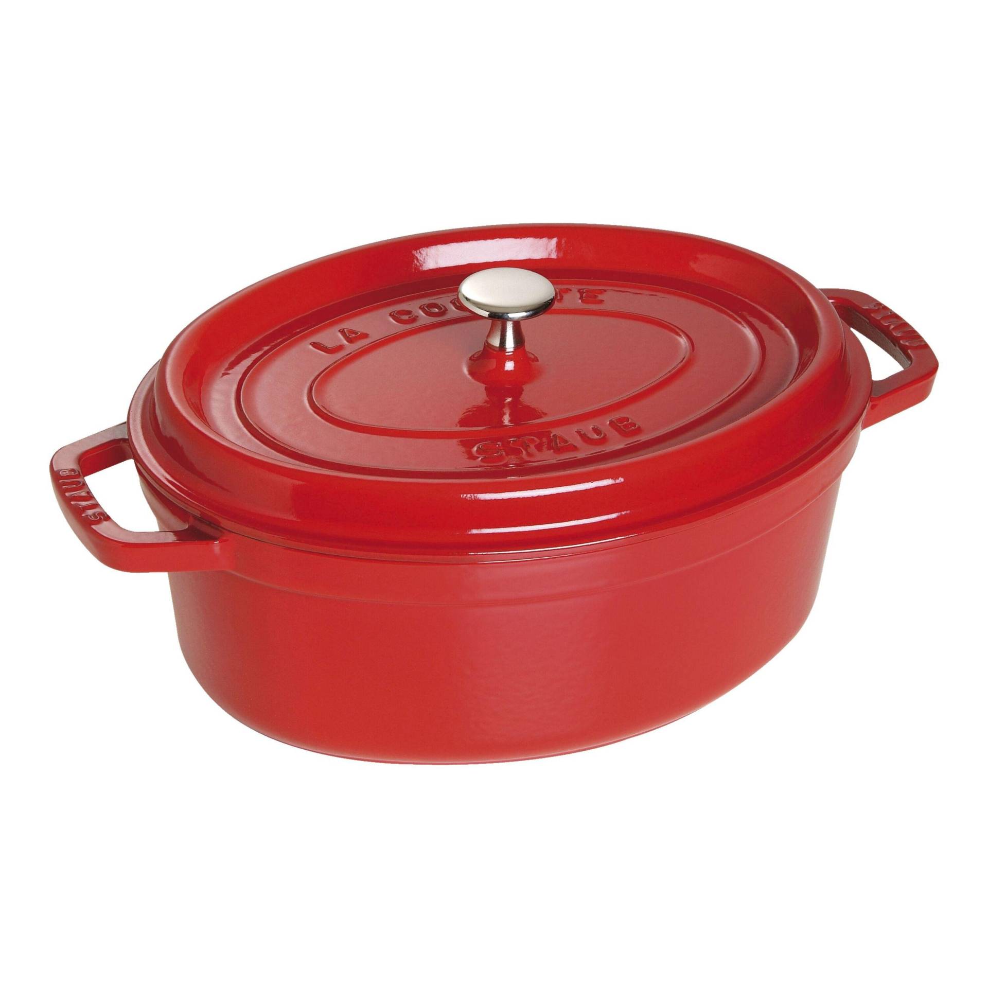 Staub La Cocotte 29 cm, oval, Kirsch-Rot, Gusseisen von Staub