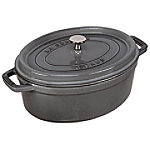 Staub La Cocotte 29cm oval Graphit-grau, Gusseisen von Staub