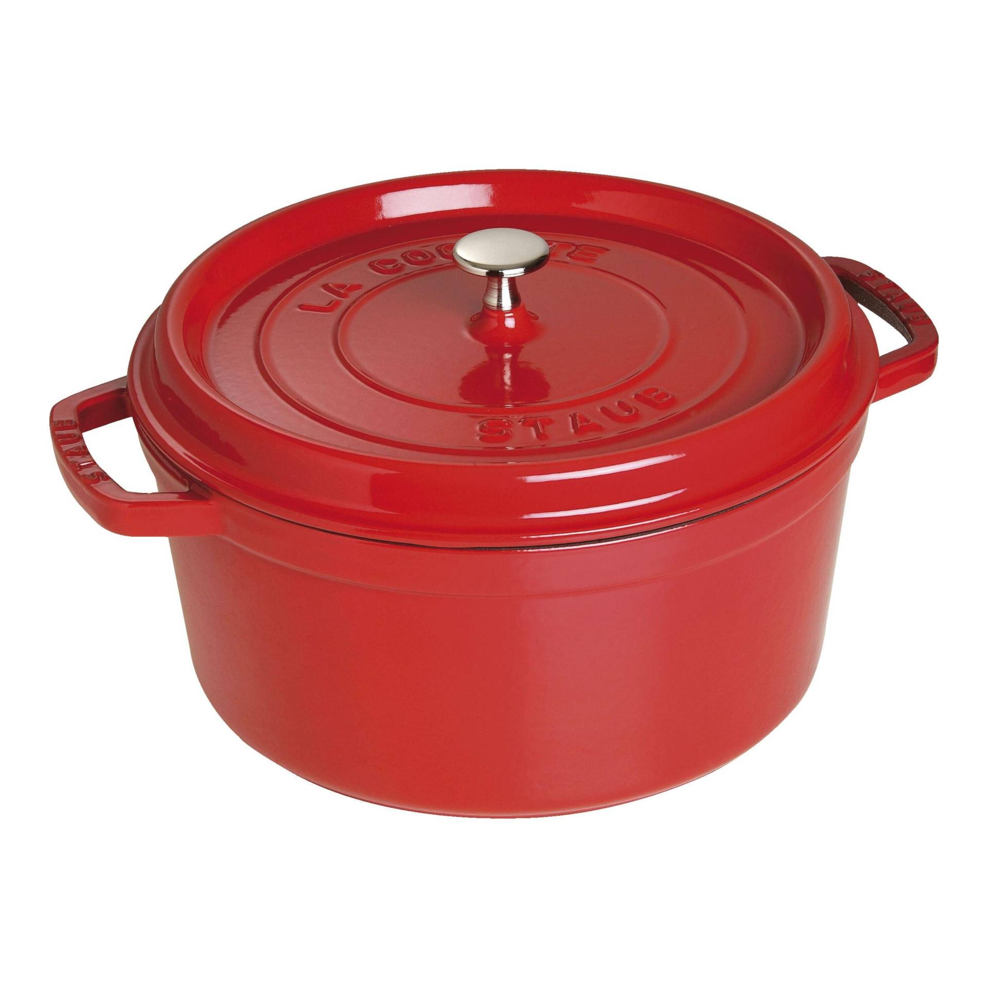 Staub La Cocotte 30 cm, rund, Kirsch-Rot, Gusseisen von Staub