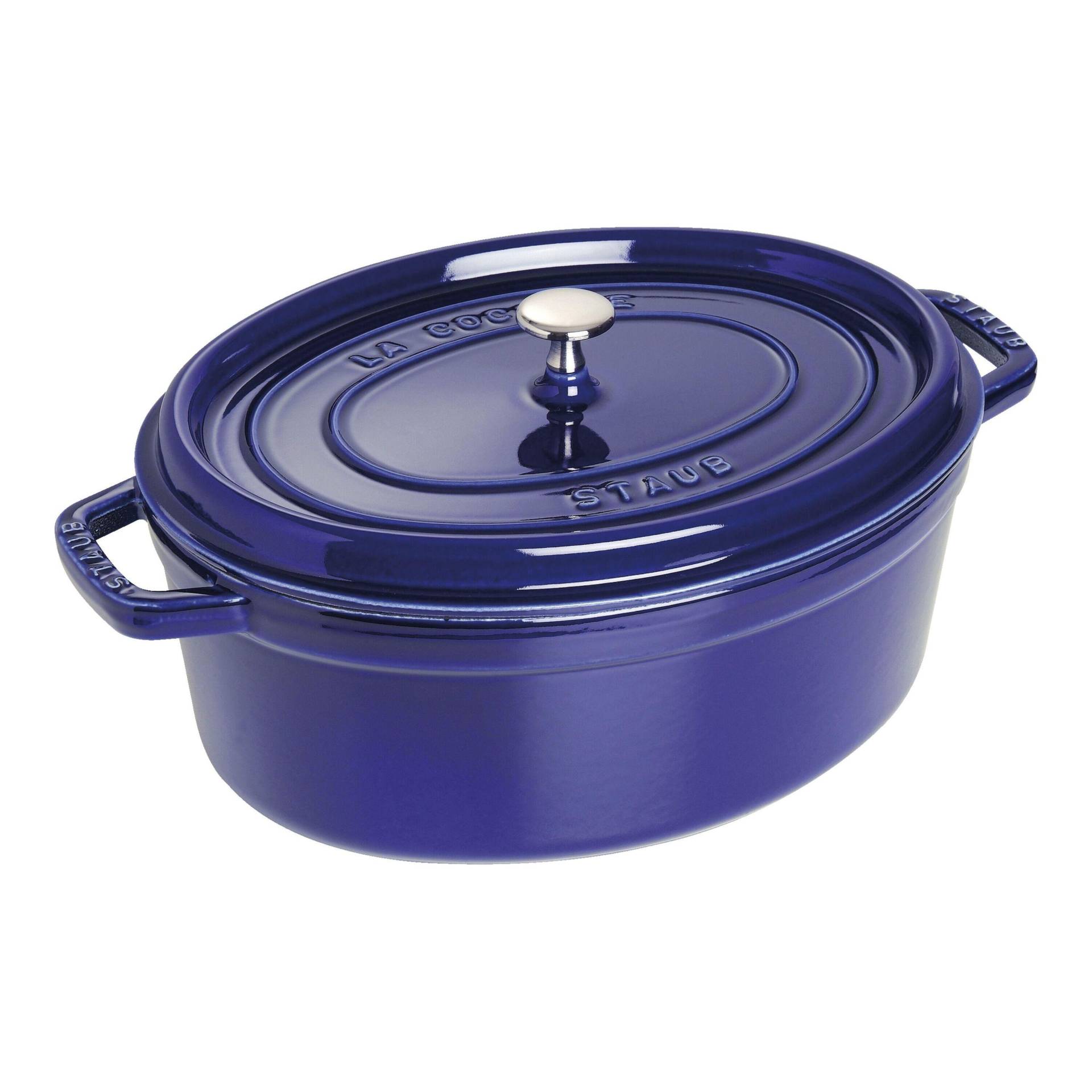 Staub La Cocotte 31 cm, oval, Dunkelblau, Gusseisen von Staub