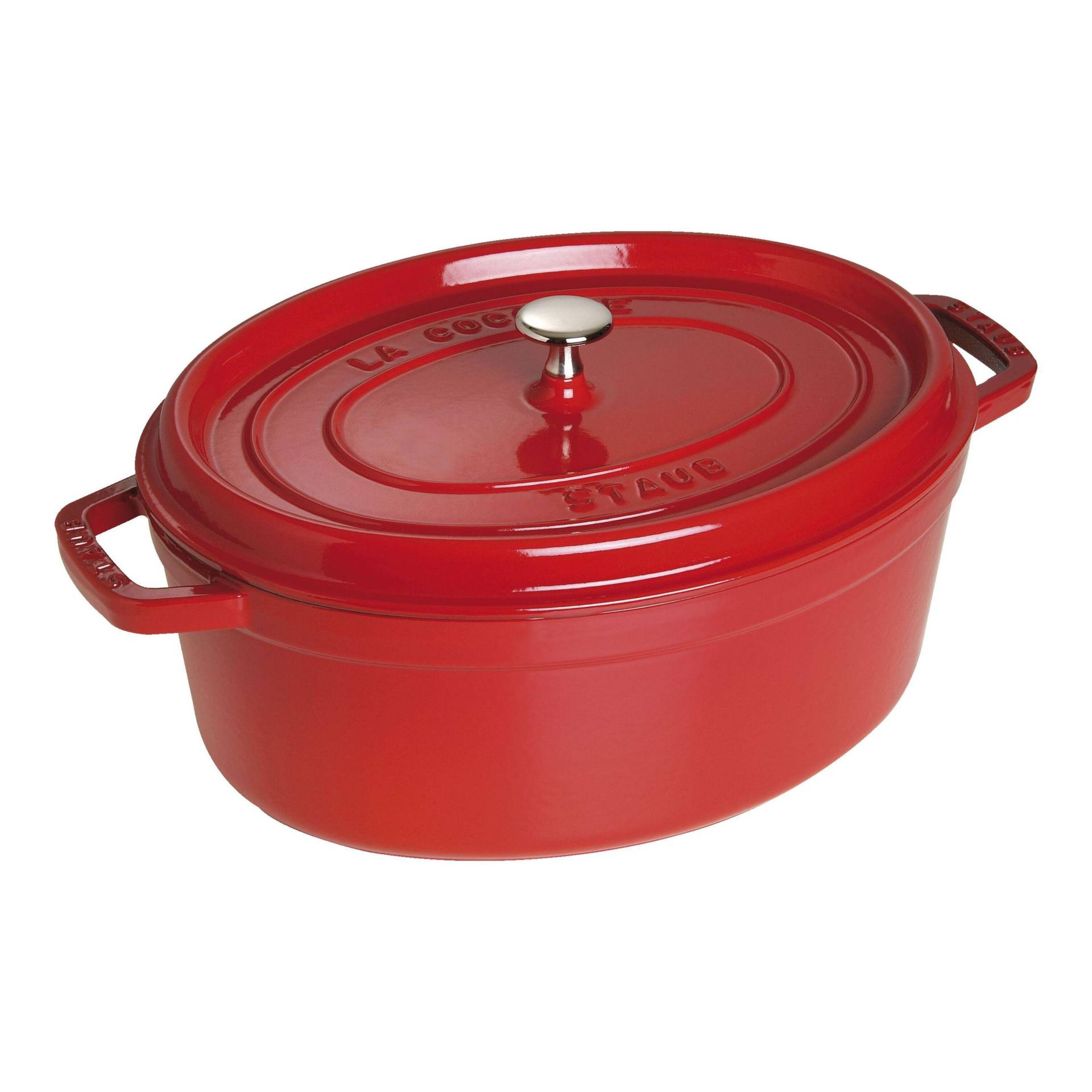 Staub La Cocotte 31 cm, oval, Kirsch-Rot, Gusseisen von Staub