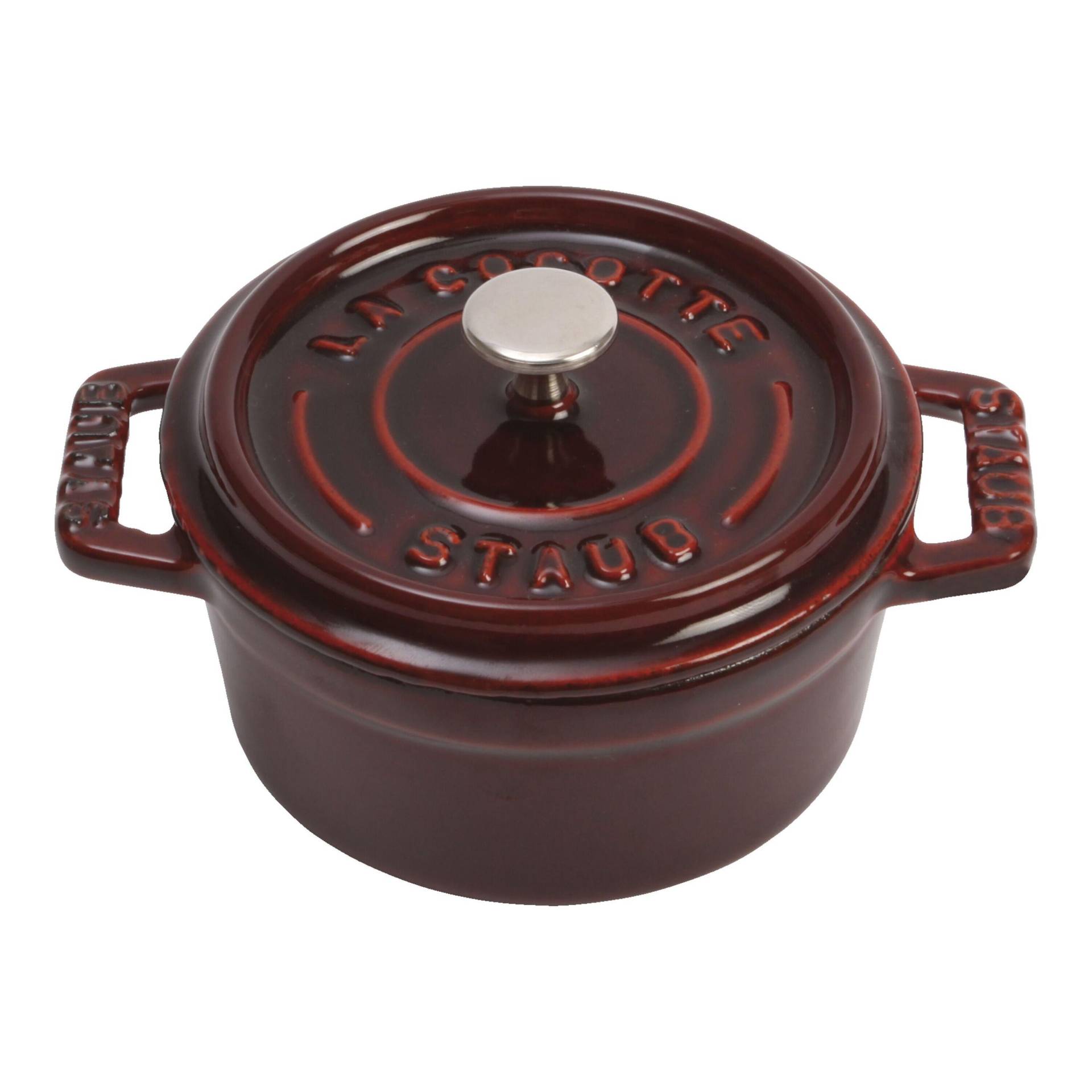 Staub La Cocotte Mini 10 cm, rund, Grenadine-Rot, Gusseisen von Staub