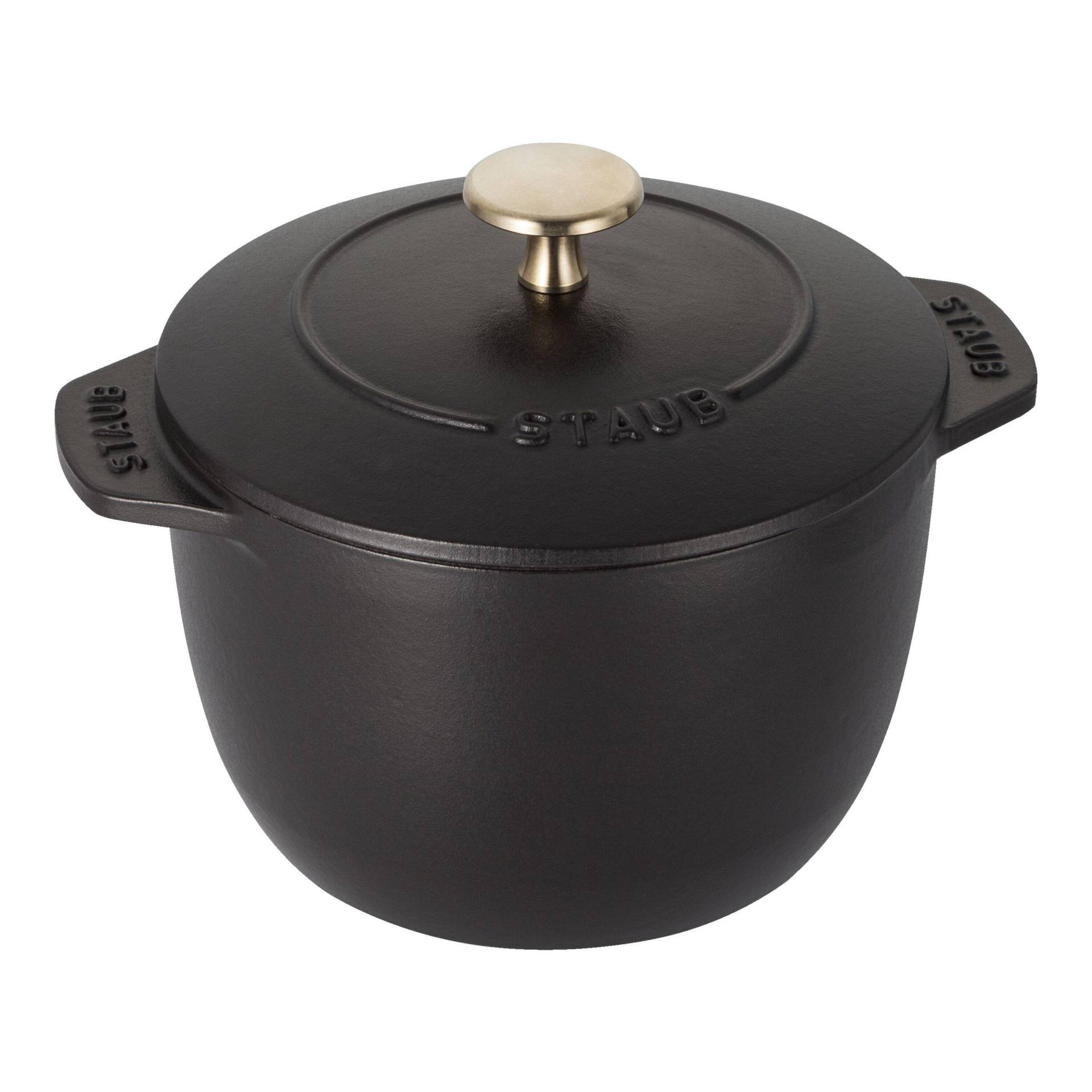 Staub La Cocotte Reis-Cocotte 16 cm, rund, Schwarz, Gusseisen von Staub