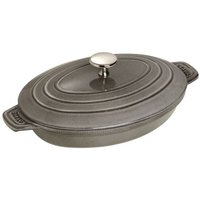 Staub Ovale Auflaufform mit Deckel - Graphit von Staub