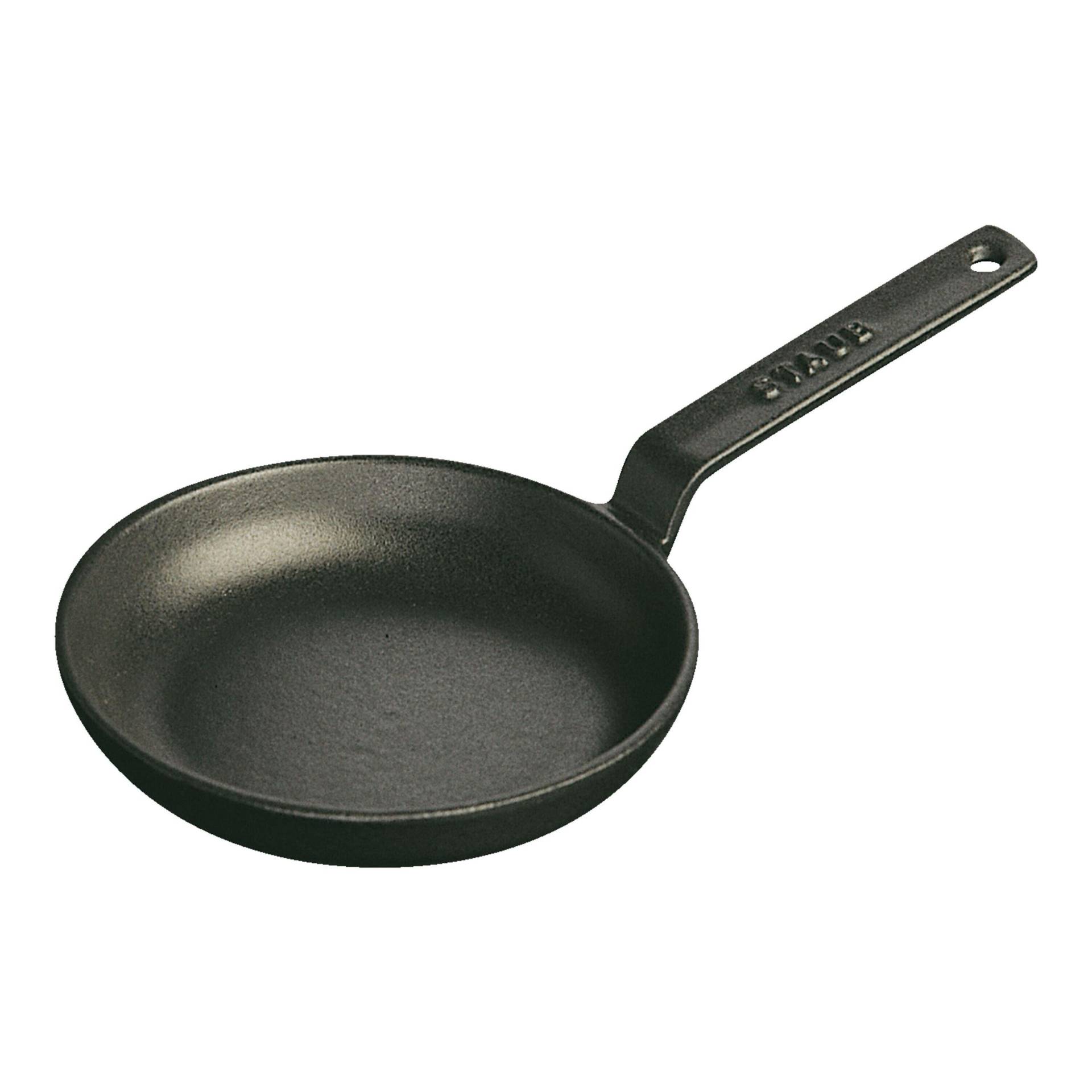 Staub Pans Mini Bratpfanne 12 cm, Gusseisen, Schwarz von Staub