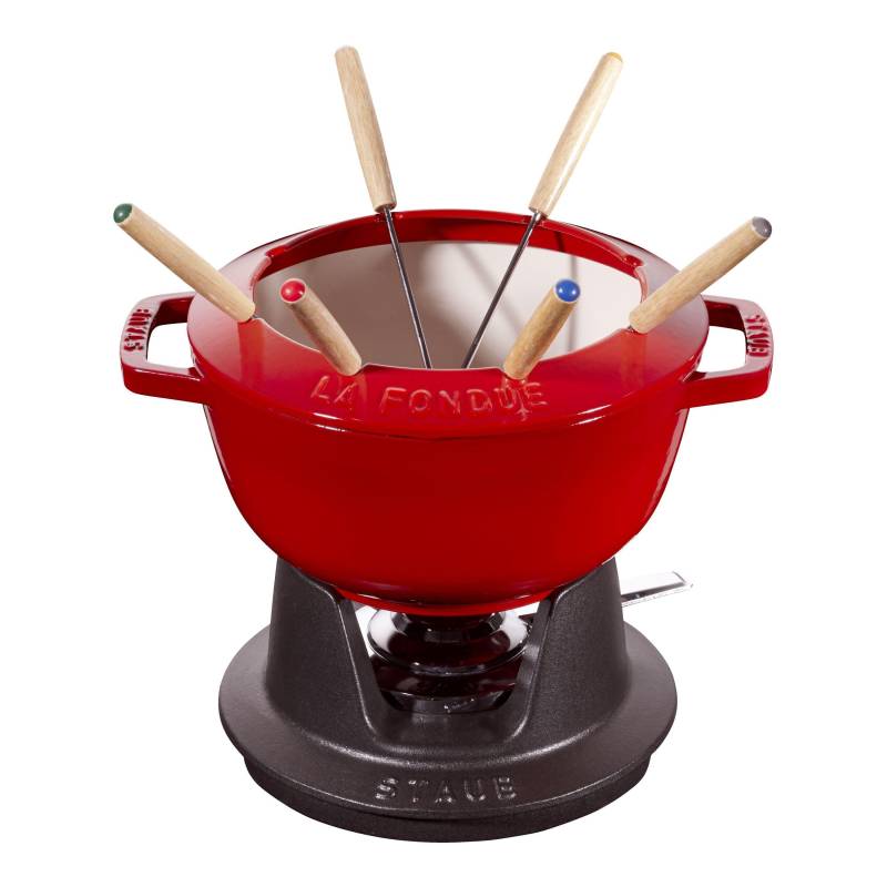 Staub Specialities Fondue Set 20 cm, Kirsch-Rot von Staub