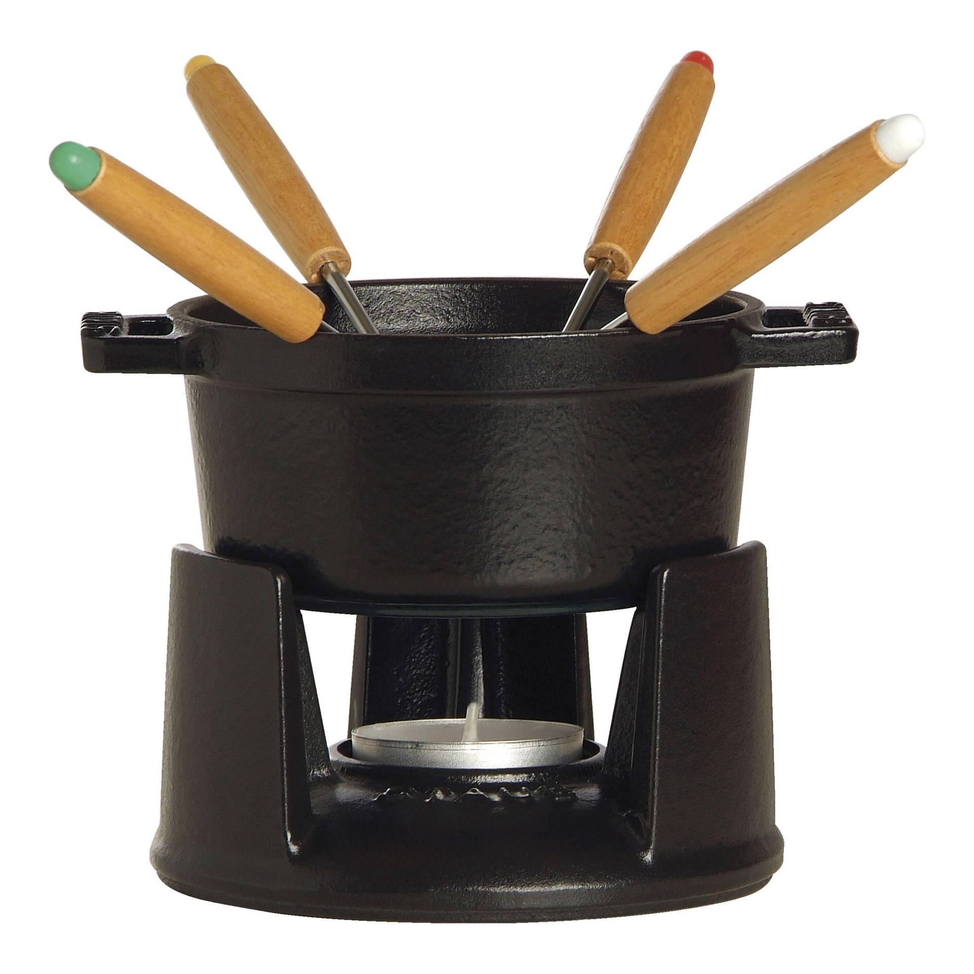 Staub Specialities Mini Fondue Set 10 cm, Schwarz von Staub