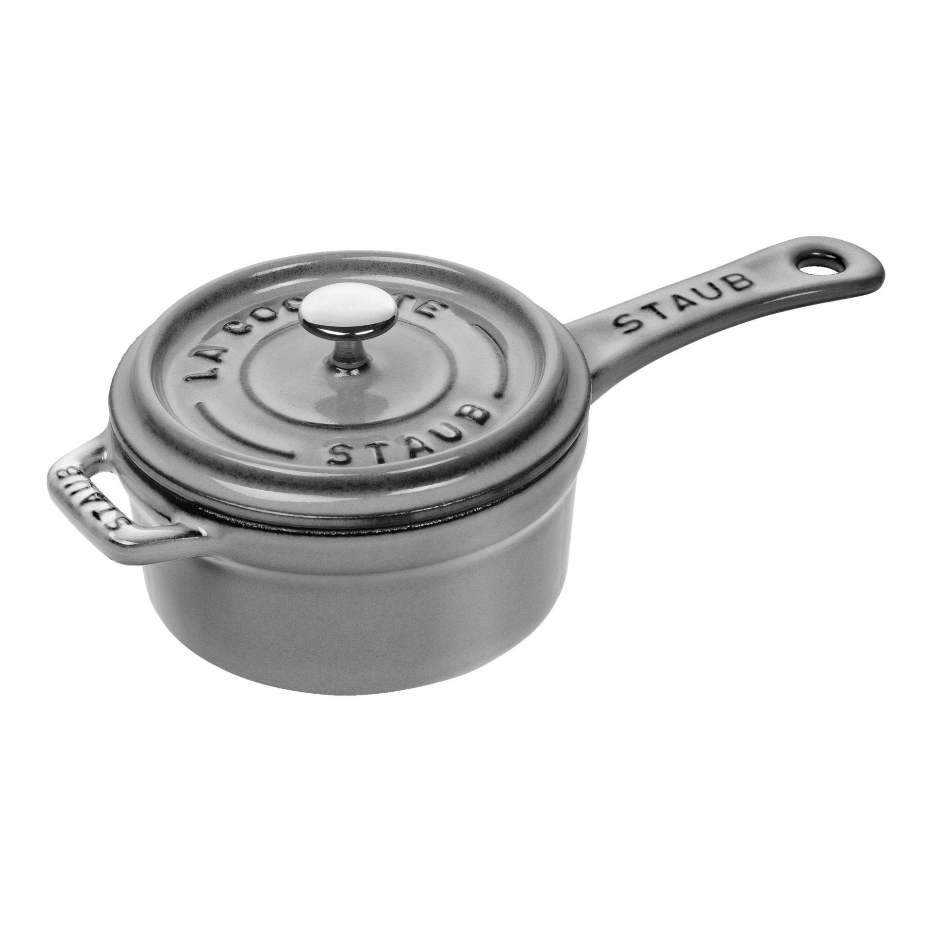 Staub Specialities Stieltopf 10 cm, Gusseisen, Graphit-Grau von Staub