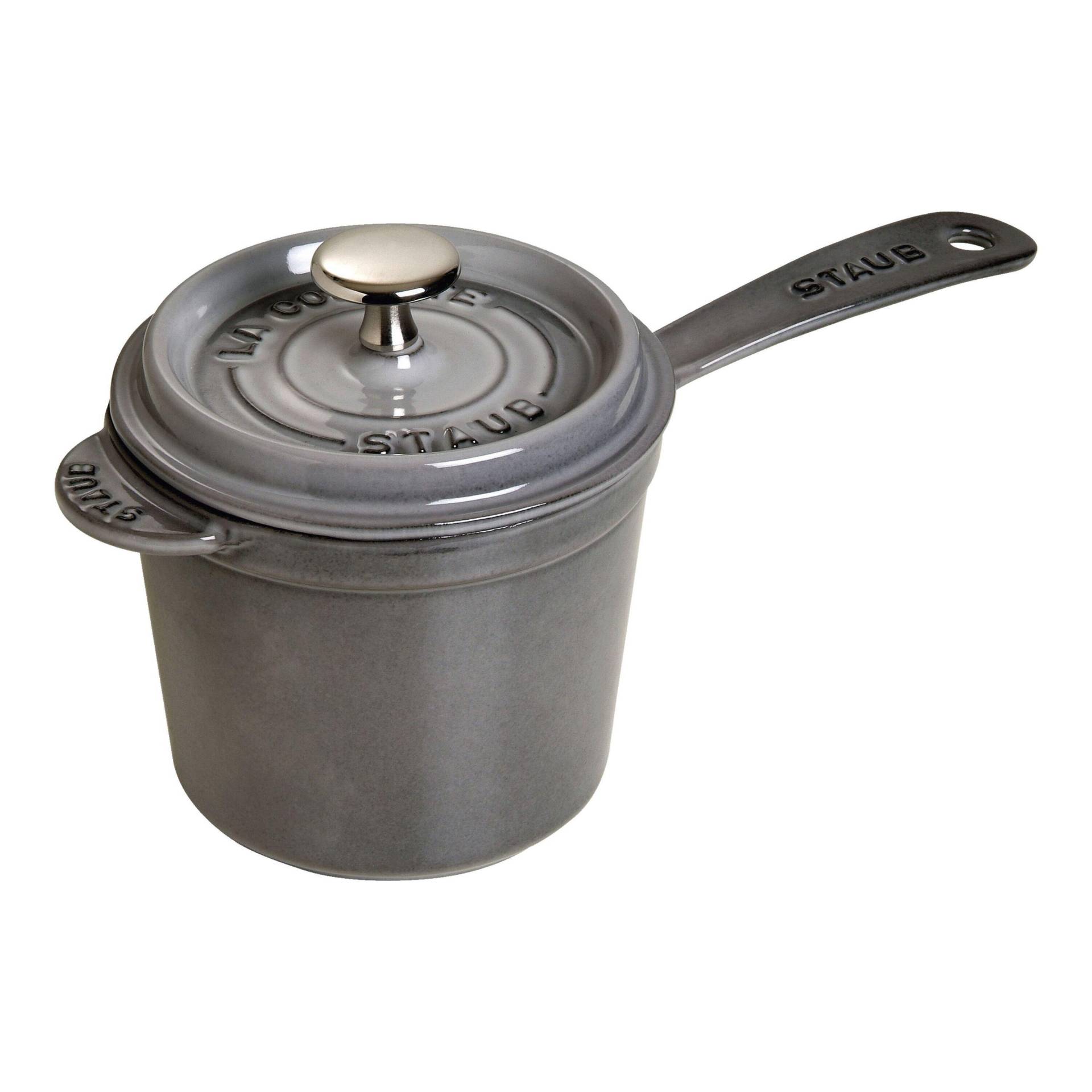 Staub Specialities Stieltopf 18 cm, Gusseisen, Graphit-Grau von Staub