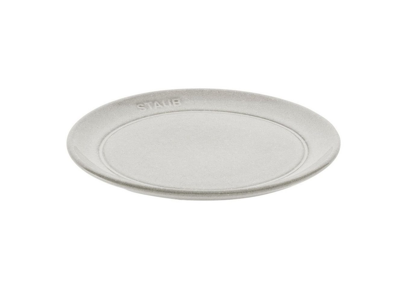 Staub Teller Staub 6 er Set Dining Line Teller flach 26 cm, Keramik, Weisser Trüffel, (6 St) von Staub