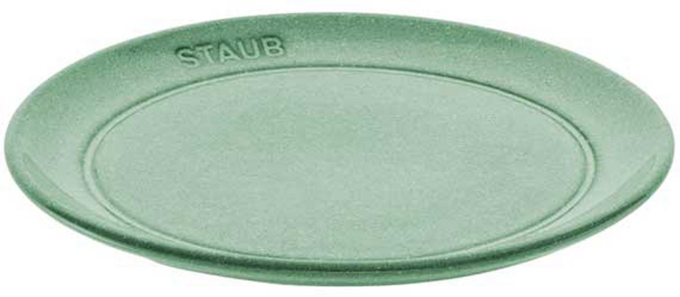 Staub Teller Staub Dining Line Teller flach, 20 cm Salbeigrün Keramik Kratzfest, (1 St) von Staub