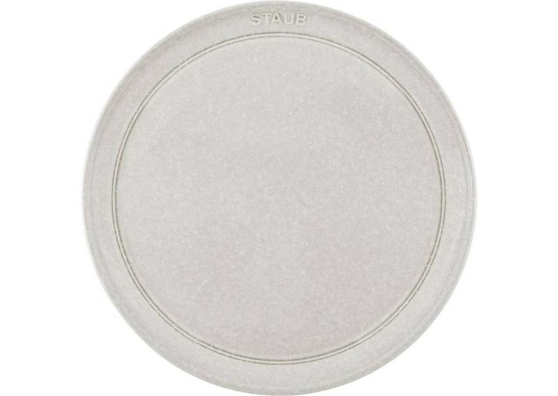 Staub Teller Staub Dining Line Teller flach 26 cm, Keramik, Weisser Trüffel, (1 St) von Staub