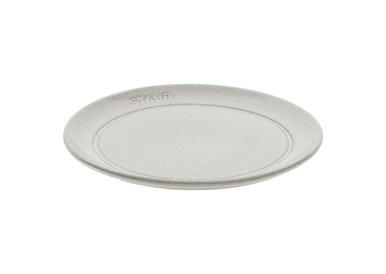 Teller Staub 6 er Set Dining Line Teller flach 26 cm, Keramik, Weisser Trüffel, (6 St) von Staub