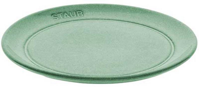 Teller Staub Dining Line Teller flach, 22 cm Salbeigrün Keramik Kratzfest, (1 St) von Staub