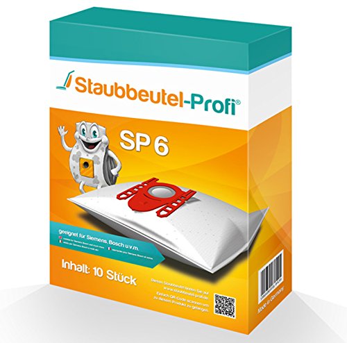 10 Staubsaugerbeutel SP6 geeignet für Siemens VS06A212 10 Staubsaugerbeutel SP6 geeignet für Siemens VS06A212 von Staubbeutel-Profi