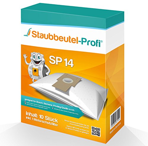 10 Staubsaugerbeutel geeignet für Bosch BSG 81000, BSG81000 Ergomaxx Professional 1000, SP14 von Staubbeutel-Profi® Made in Germany von Staubbeutel-Profi