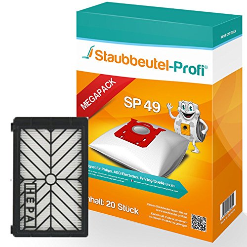 20 Staubsaugerbeutel + 1 Hepafilter geeignet für Philips Vision HR8700 - HR8999 von Staubbeutel-Profi® von Staubbeutel-Profi
