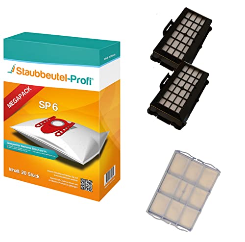 20 Staubsaugerbeutel + HEPA-Filter + Motorschutz geeignet für Bosch BSG 71668 Relaxx (20 Beutel + 2 Filter) von Staubbeutel-Profi
