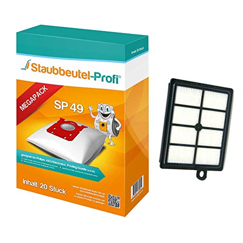 20 Staubsaugerbeutel HEPA geeignet für AEG Power Force APF6110 (20 Beutel + 1 Filter) von Staubbeutel-Profi