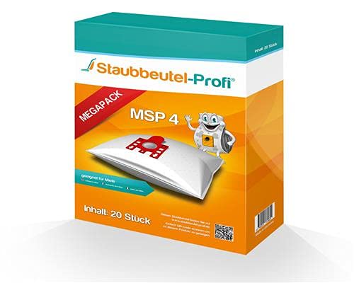 20 Staubsaugerbeutel MSP4 geeignet für Miele Complete C3 Red EcoLine - SGSK3 von Staubbeutel-Profi® von Staubbeutel-Profi