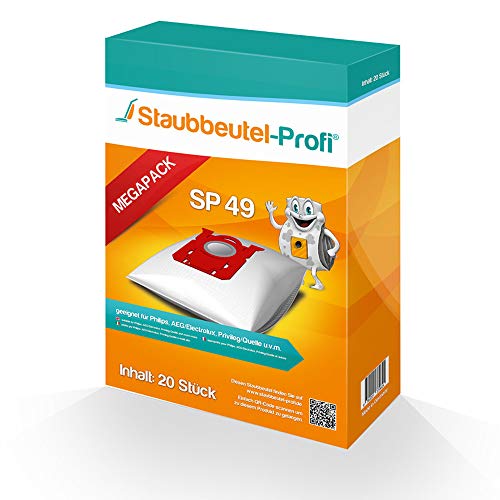 20 Staubsaugerbeutel SP49 geeignet für AEG Power Force APF6140 von Staubbeutel-Profi