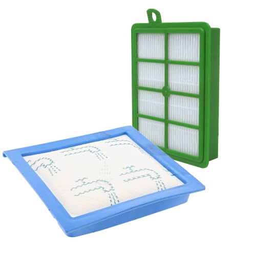 Filter Hepafilter Abluftfilter kompatibel für AEG LX9, AEG LX 9 alternative für das Original: AEG Ultracaptic Ausk 10, AEG 900 167 096 (1 Hepa + 1 waschbarer Motorfilter) von Staubbeutel-Profi