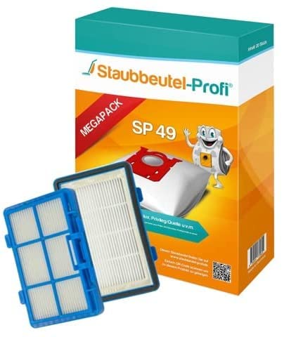 Staubsaugerbeutel Filterset geeignet für Philips Power Go FC8243/09, Philips FC8244/09 Philips FC8245/09 (10 Staubbeutel + 1 Hepaflter) von Staubbeutel-Profi