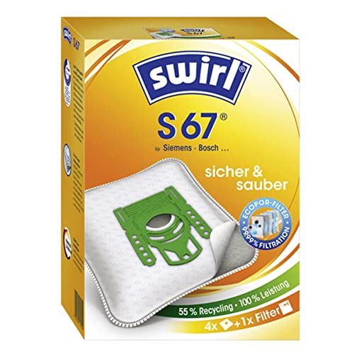 4 Original Swirl Staubsaugerbeutel S67 von Staubsaugerwelt24