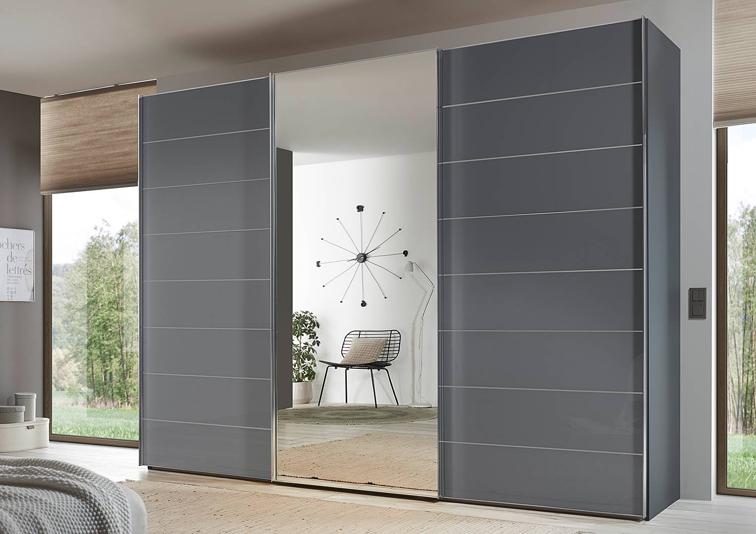 home24 Schwebetürenschrank Sonate 298 x 240cm Grau/Graphit Classic home24 Schwebetürenschrank Sonate 298 x 240cm Grau/Graphit Classic von home24