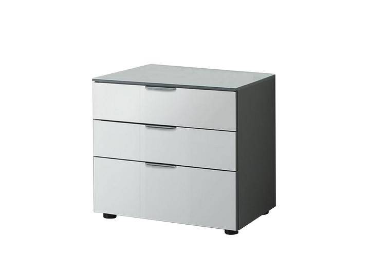 Staud Möbel Media Beimöbel Konsole mit 3 Schubkästen Korpus und Oberplatte in Dekor Front vollverglast optional mit Glasplatte Farbausführung wählbar von Staud