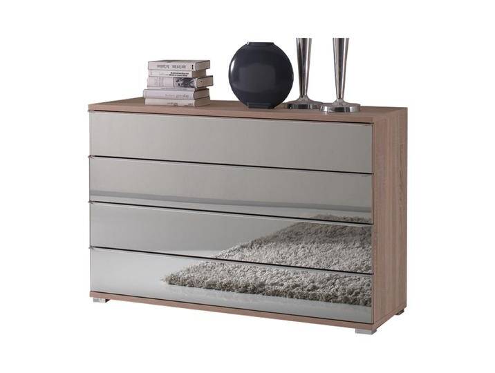 Staud Möbel Rubin Großkommode mit 4 Schubkästen Korpus in Dekor Front mit Glasauflage Farbausführung und Funktion wählbar optional mit Glasplatte von Staud