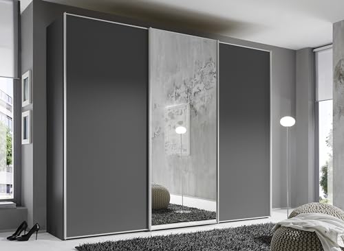 Staud Schwebetürenschrank 3-türig Sinfonie Plus H222 x B298 Vulkan Innenausstattung-Sets Premium von VOXIN