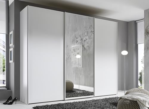 Staud Schwebetürenschrank 3-türig Sinfonie Plus H240 x B280 Weiß Innenausstattung-Sets Basic von VOXIN