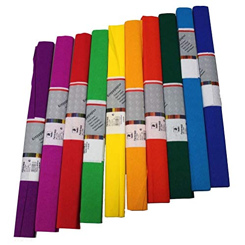 Staufen 617003 - Krepppapier 10 Rollen 50 x 250 cm, sortiert (50 Rollen) von Staufen