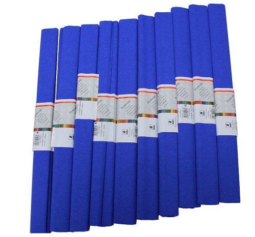 Staufen 617149 - Krepppapier 10 Rollen 50 x 250 cm, brilliant - blau von Idena