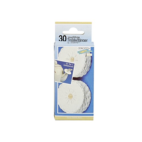 Staufen 800500 Papier-Tropfenfänger, saugfähig, Ø 5cm, weiß, 300-teilig (10 Sets à 30 Teile) von Staufen