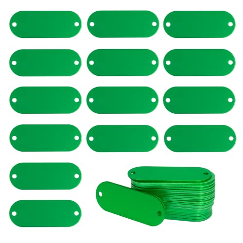 Eloxiertes Aluminium Gravurrohlinge Tags Stanzrohlinge Tags mit 2 Löchern 25 Stück (grün) von StayMax
