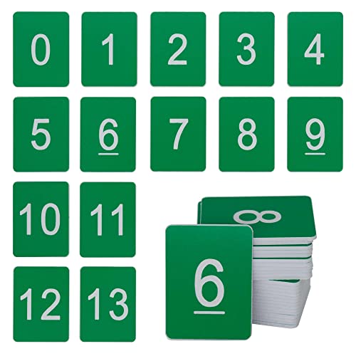 StayMax Nummerierte Kunststoffanhänger Nummernscheibe Nummernmarke Rechteck 0-50, Grün von StayMax