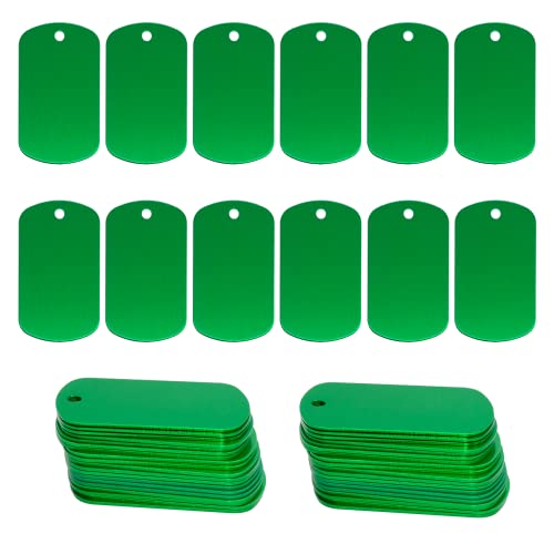 StayMax 100 Stück eloxiertes Aluminium Gravur blanko Tags Stanzrohlinge (grün) von StayMax