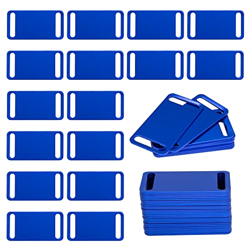 StayMax Aluminium-Gravur-Rohlinge Stempelmarken Blanko-Tags Blanko-Erkennungsmarke Haustiermarke 25 Stück (blau) von StayMax