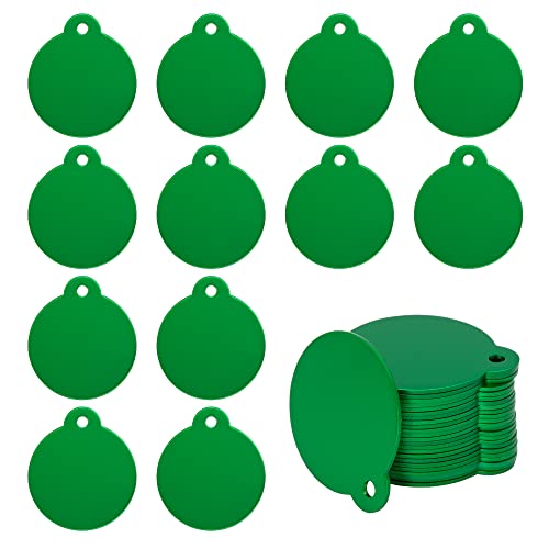 StayMax Runde Aluminium-Lasergravur-Rohlinge Tags Stamping Blanks 25 Stück Durchmesser 3,2 cm (1,24 Zoll) (grün) von StayMax