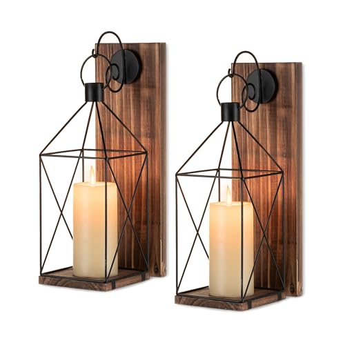 Staymoment Holz Wandkerzenhalter Wandhalter Laterne: 2er Set 40 cm Kerzenhalter Wand Deko Braun für Wohnzimmer Flur Kamin Wand Kerzenhalterung Staymoment Holz Wandkerzenhalter Wandhalter Laterne: 2er Set 40 cm Kerzenhalter Wand Deko Braun für Wohnzimmer Flur Kamin Wand Kerzenhalterung von Staymoment