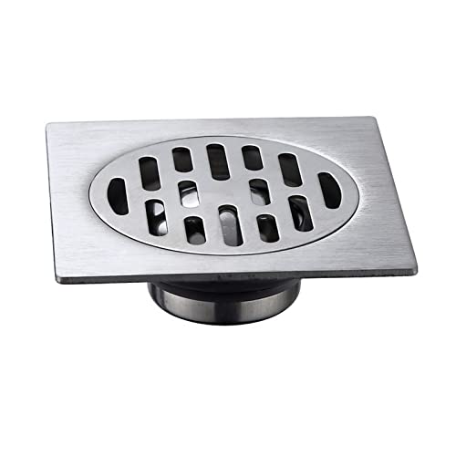 Bodenablauf Edelstahl - Robust Langlebig Square Floor Drain Removable Bodenablauf Anti-blocking Badezimmer Zubehör Leicht Zu Reinigen Geeignet Für Bad,Balkon,küche von Stceaol