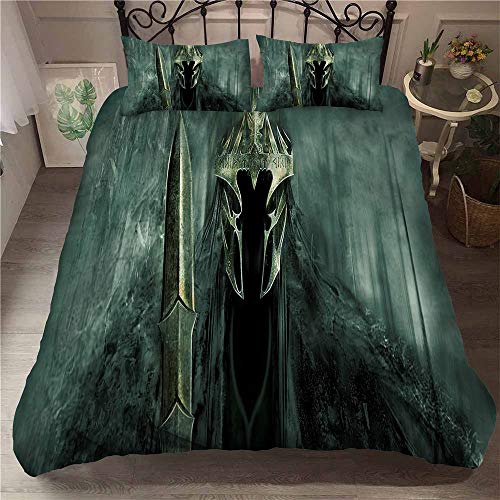 Bettwäscheset Herr Der Ringe Drucken Bettbezug Und Kissenbezüge 50x75cm 2/3 Stück Fashion Home Bedding (135 x 200 cm,Stil 02) von Ste-X