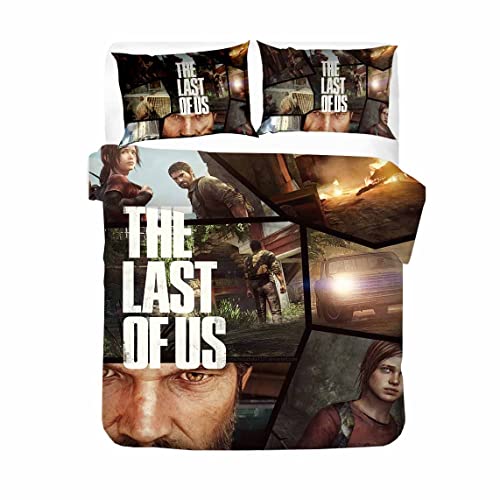 Ste-X 100% Natürlicher Bambus, 3-teiliges The Last of US Bettbezug-Set Mit Reißverschluss ? Weichste, Kühle Bettwäsche, Perfekt Für Die Hautpflege (135x200cm,Muster 01) von Ste-X